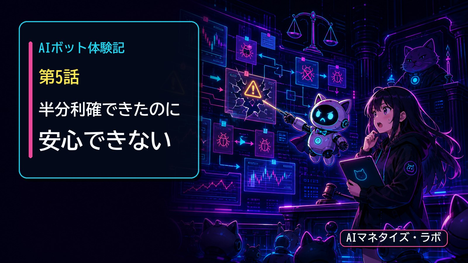 AIボット体験記 第5話 半分利確できたのに安心できない