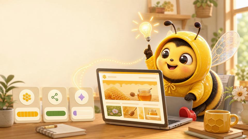 余っていたAI利用枠を使って日本語ガイドサイトを作り始めるミツバチ