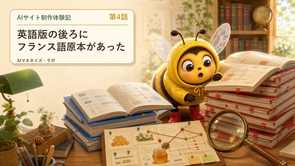 AIサイト制作体験記 第4話 英語版の後ろにフランス語原本があった