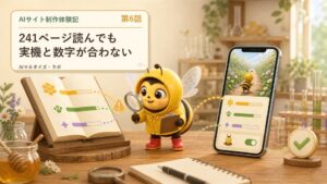 AIサイト制作体験記 第6話 241ページを読んでも実機と数字が合わない